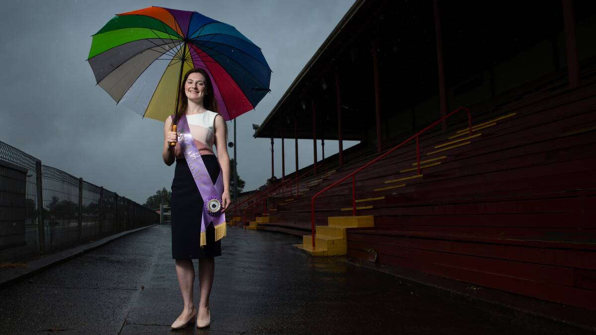 MISS MAITLAND: Maitland's reigning Maitland Show Young Woman, Hayley Johns. Picture: Marina Neil.