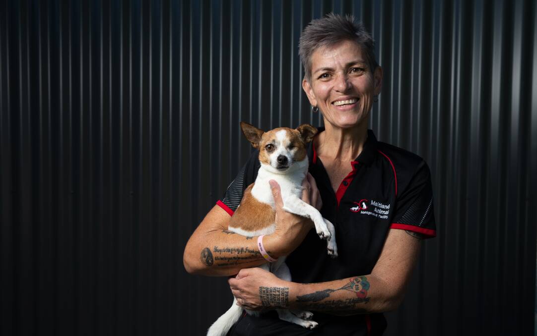HERE TO HELP: Dee Walton and Ruby, the first dog to be rehomed through the new assisted rehoming program. Picture: Marina Neil.