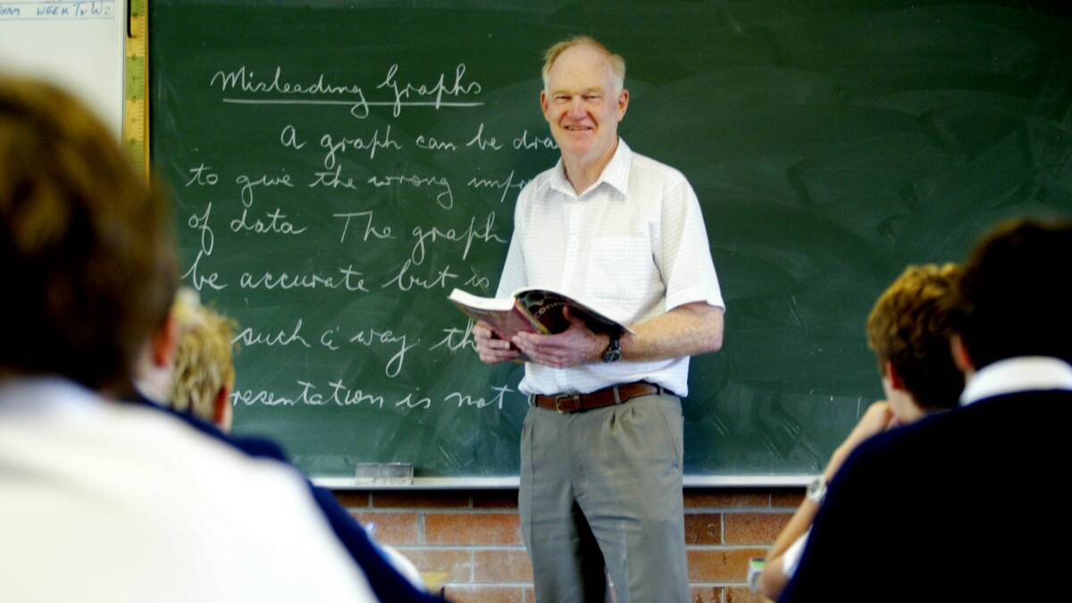 Mr Lynch photographed in 2005 ahead of his retirement from teaching. Picture by Ryan Osland.