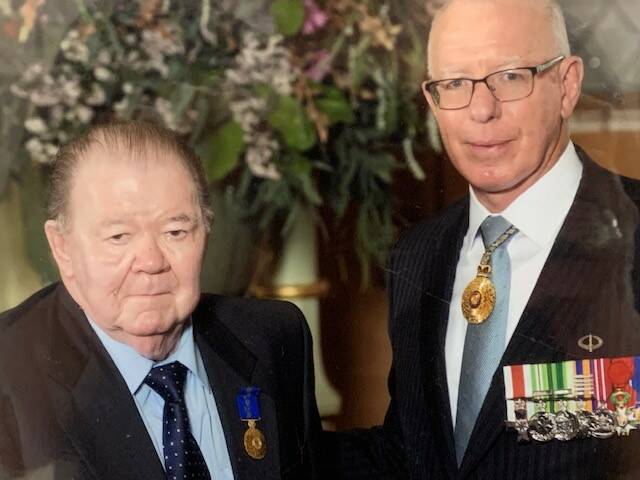 ORDER OF AUSTRALIA: Mr Hakes was presented with an OAM in 2016 for his work with St Vincent de Paul.