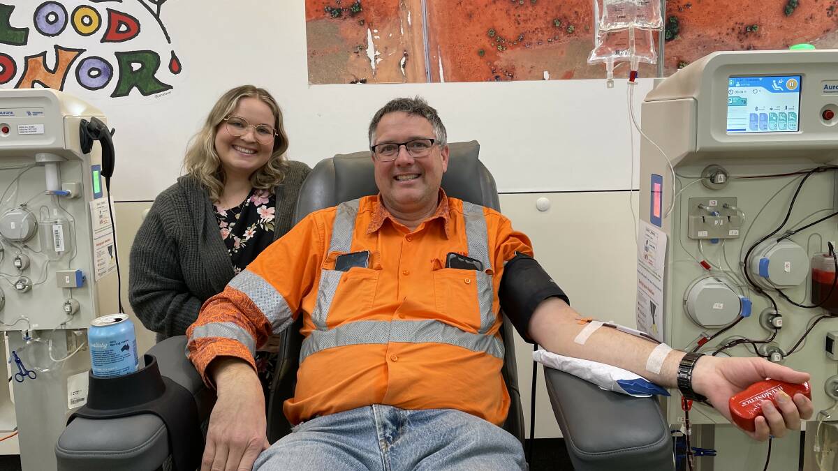 Blood donors Ashlee Todd and Matt Farr-Forrest on Tuesday, June 13 at Maitland Donor Centre. Picture by Chloe Coleman.