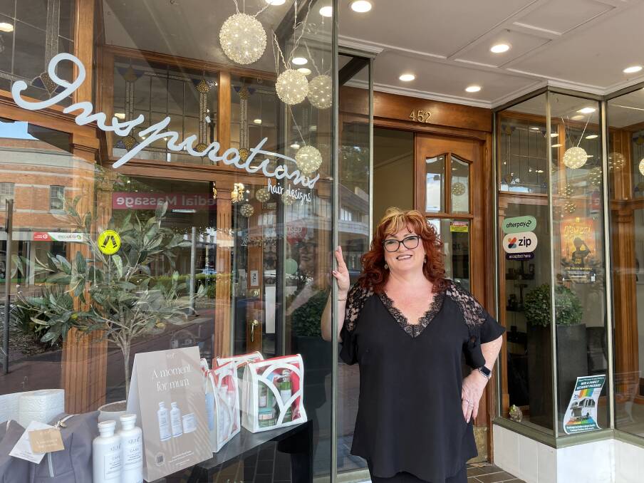 HIGH STREET: Helen Stuckings at her salon, Inspirations Hair Design. She believes it's important to keep businesses in Central Maitland. Picture: Chloe Coleman