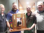 David Asimus (left) and Brian Asimus (right) with winners Tim Twining and Shaun Richards.