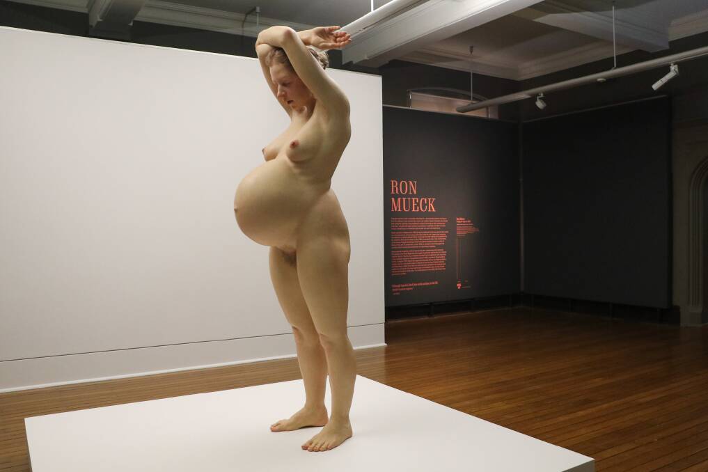 The 2.5 metre tall Pregnant Woman sculpture in Maitland Regional Art Gallery. Picture supplied