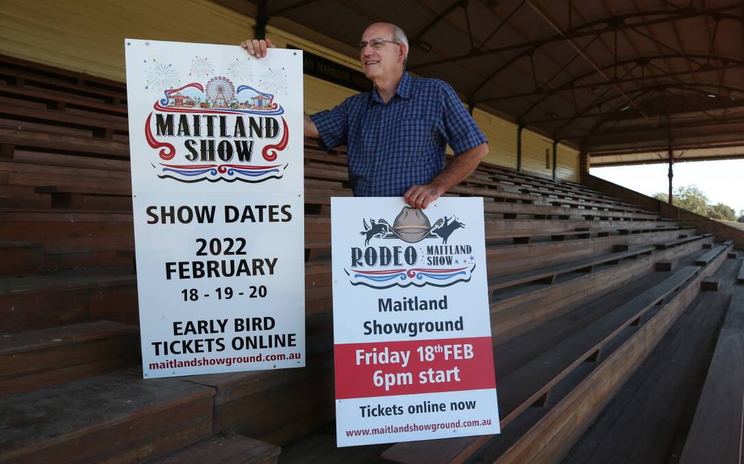 CELEBRATING RESILIENCE: Maitland Showground manager, Brett Gleeson said there is a bumper line up of attractions this year. Picture: Simone De Peak. 