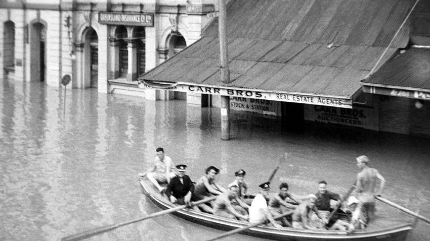 A picture from the Mercury of the 1955 flood.