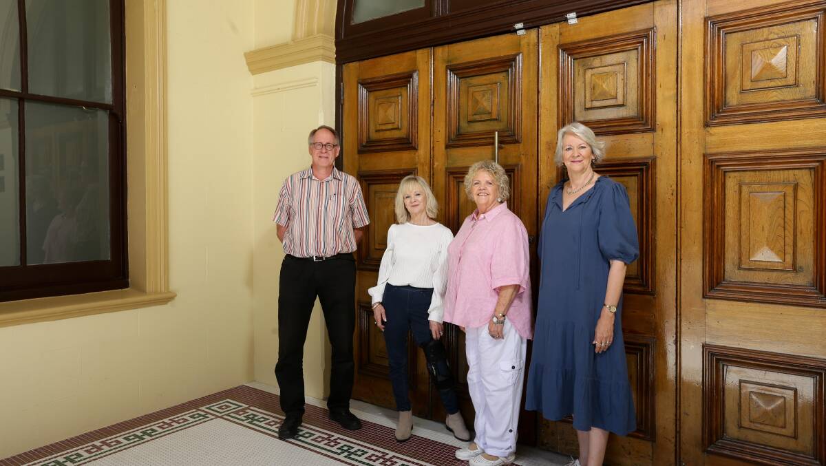 Maitland Arts Council committee Frank Tuyl, Rhana Soo-Short, Pennie Kearney and Helen Tuyl outside Maitland Town Hall. Picture by Jonathan Carroll