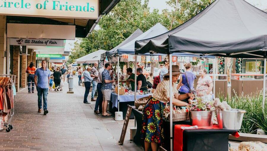 WARMING THE STREETS: Rug up and head over to The Levee on Saturday night for the mini market. Picture: Supplied.