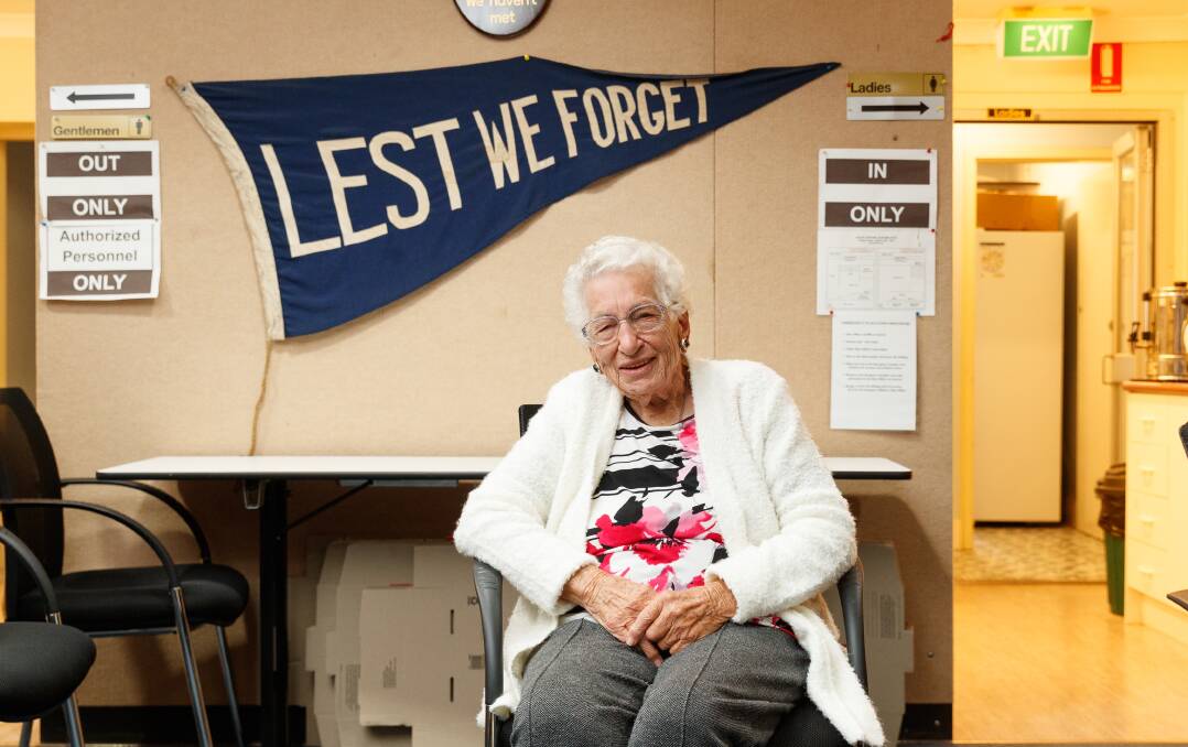 LONG-SERVING: Peggy Hume has been a member of the Maitland RSL Women's Auxiliary since 1981. Picture: Max Mason-Hubers.