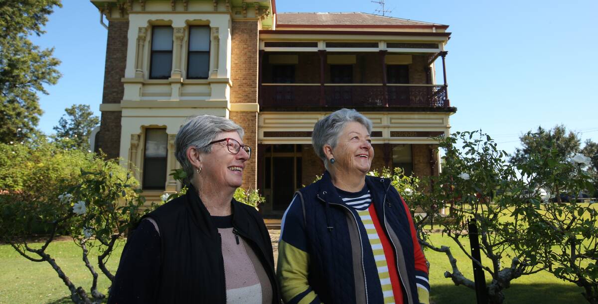 Maitland Heritage Fest organisers Janece McDonald and Margaret Richardson outside the St Mary's rectory. Picture by Simone De Peak