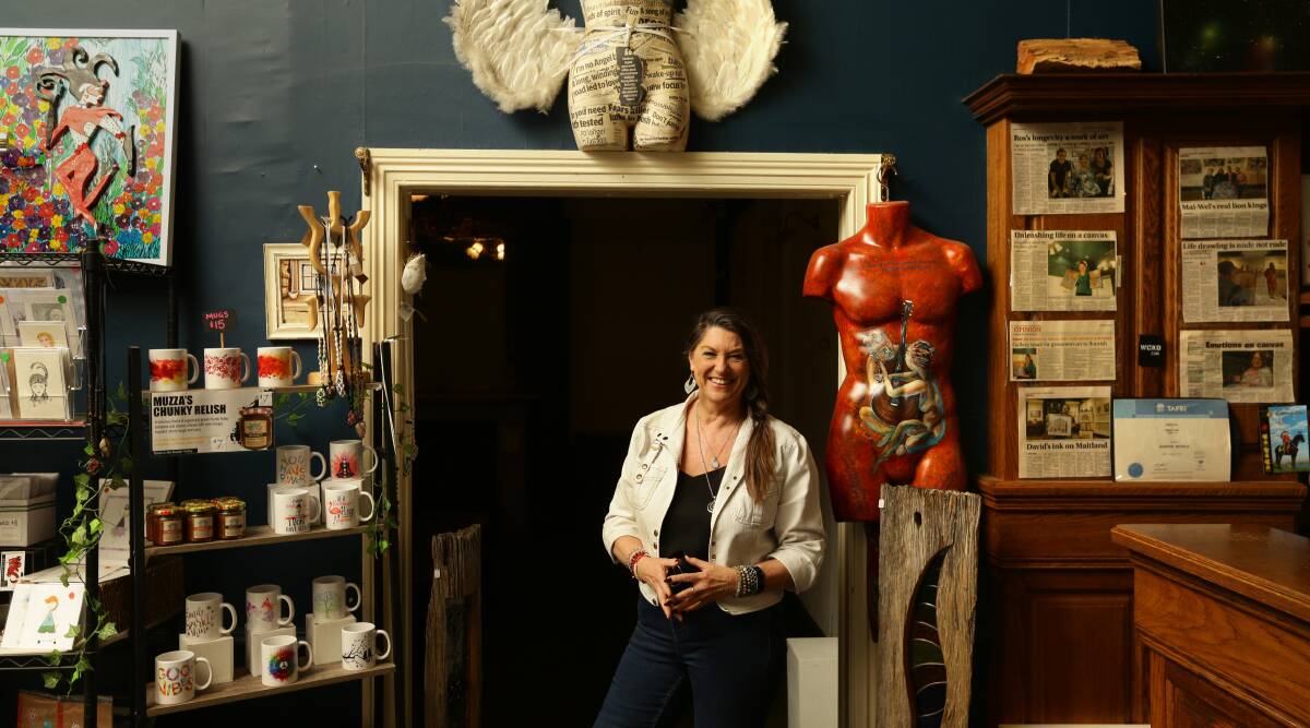 FOR LOCALS: Jenni Nichols started Hunter Artisan Gallery & Cafe after realising there was a demand for a local gallery to display new artists' work. Picture: Jonathan Carroll.