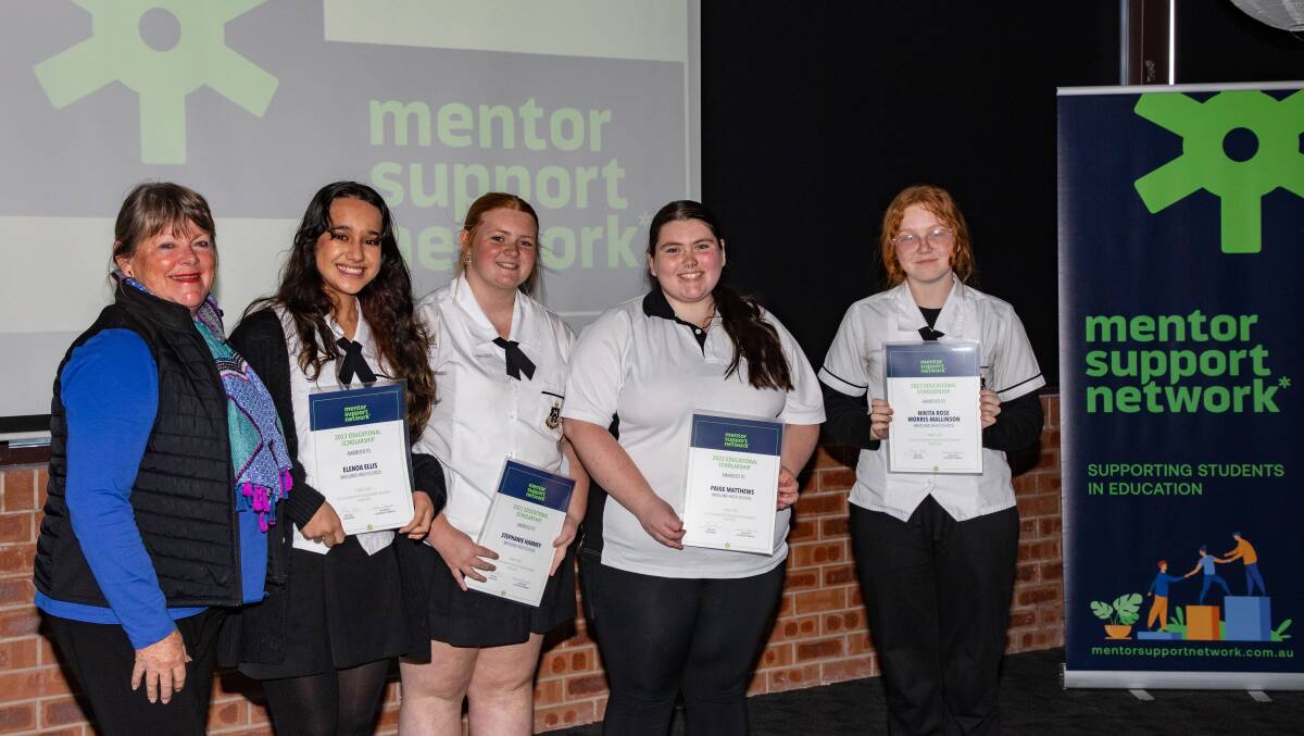 Maitland students at the Mentor Support Network scholarship presentation at Newcastle Harness Racing Club on Tuesday, May 9. Pictures supplied.