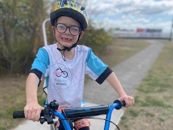 FREEDOM: Evan's mum Emily said the compliments he gets on his 'cool bike' when he is out riding are enough for him to want to share the love. Picture: Supplied.