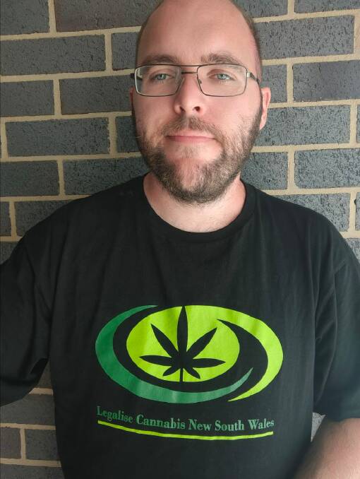Legalise Cannabis Party candidate for Maitland Daniel Dryden. Picture supplied.