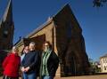 OUR RICH PAST: Heritage Fest organising committee members Janece McDonald and Joey Thelander, anglican parish member Margaret Richardson and parish priest reverend Sarah Dulley at St Marys, Maitland. Picture: Marina Neil.