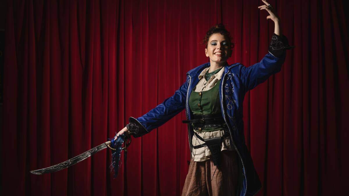 All Saints College, Maitland student Mackenzie Thomson plays the lead character Captain Lucy Dastoor. Picture by Marina Neil