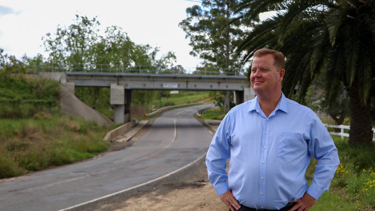 Mayor of Maitland Philip Penfold at Wollombi Road. Picture supplied.