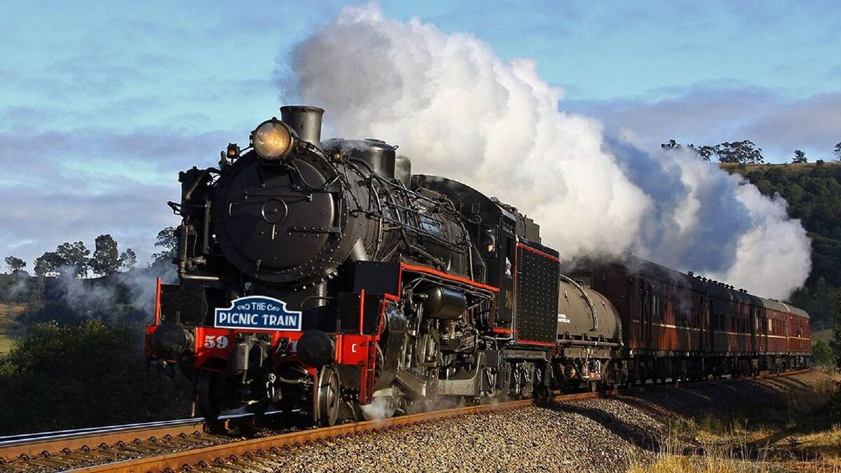 ALL ABOARD: There are still tickets available for the Sunday afternoon Dungog Picnic Train. Enjoy a half-day tour on a heritage steam locomotive, on a short journey up the picturesque North Coast line from Maitland to Dungog.
