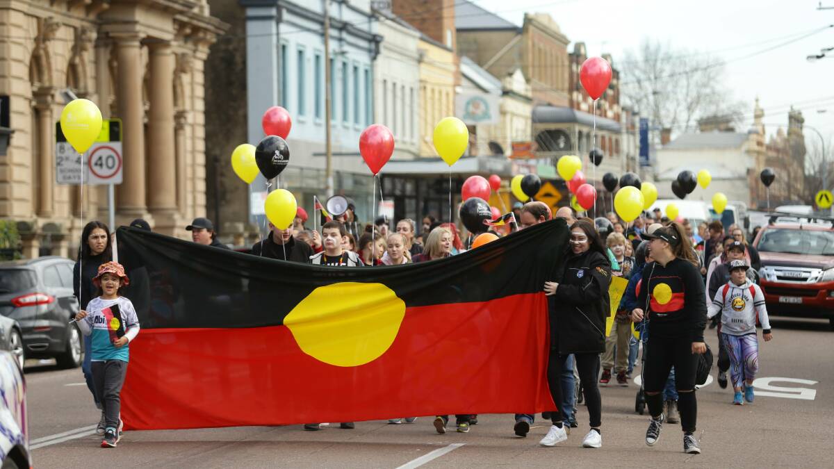 The Maitland NAIDOC Week march in 2018. Picture by Jonathan Carroll.