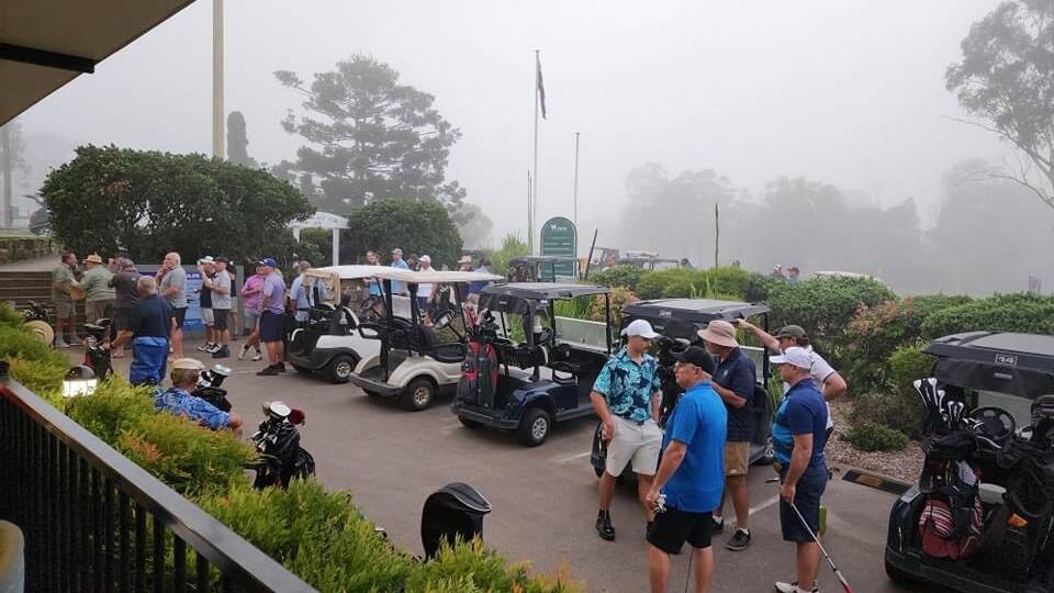 A misty morning at the Maitland HealthStays charity golf day. Picture supplied.