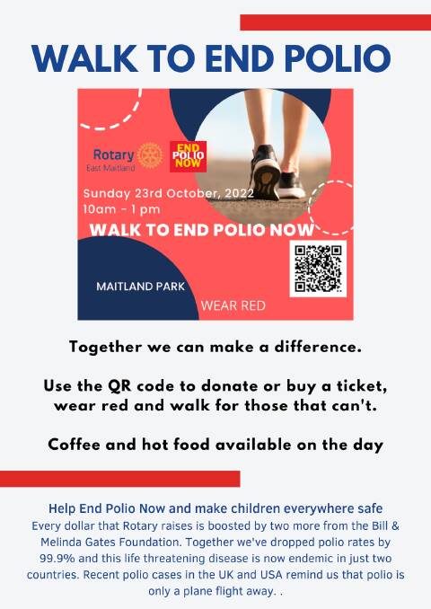 Walkathon for polio to end disease that could be "a plane ride away"
