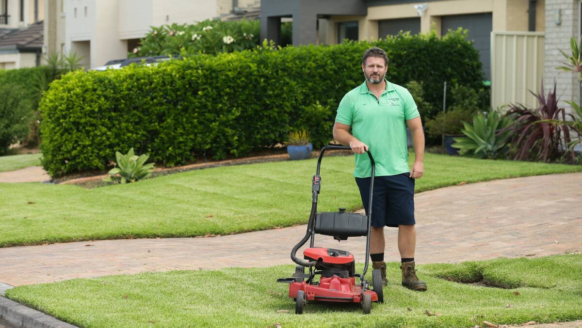 GOOD DEEDS: Sean Duncan is using the YouTube revenue from his successful lawn makeover channel to pay for free yard clean ups for those in need. Picture: Jonathan Carroll.