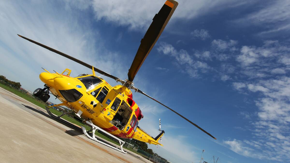 STABLE CONDITION: The boy was airlifted to Westmead Children's Hospital in a stable condition. Picture: Phil Hearne.