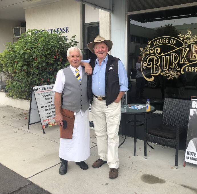 Dr Harry dropped into Brian Burke's Burkey's House of Espresso on Wednesday morning. 