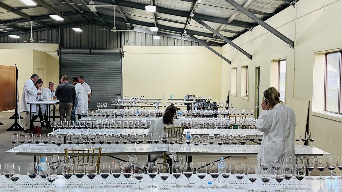 Wines ready for tasting at Maitland Showground. Picture supplied.