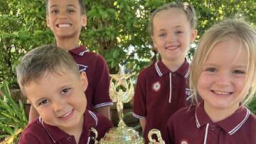 Lochinvar Public School kindergarten students were delighted to be attendance champions for two fortnights in a row. Picture supplied