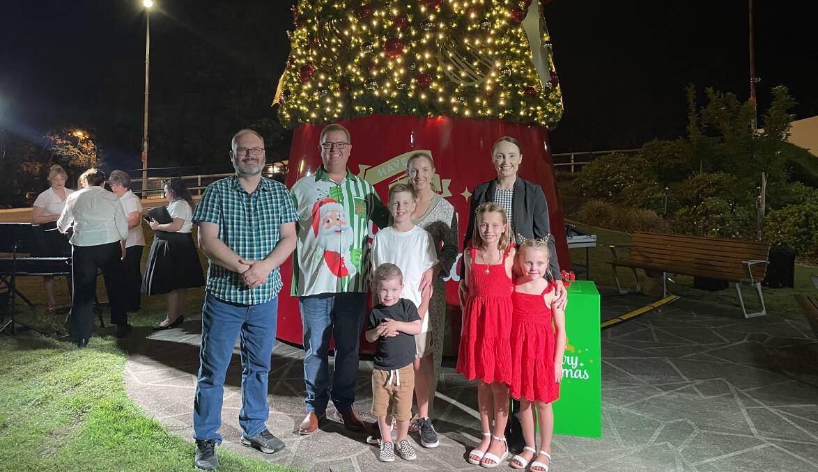 Maitland City Council lights up the city's grandest Christmas tree. Picture by Laura Rumbel 