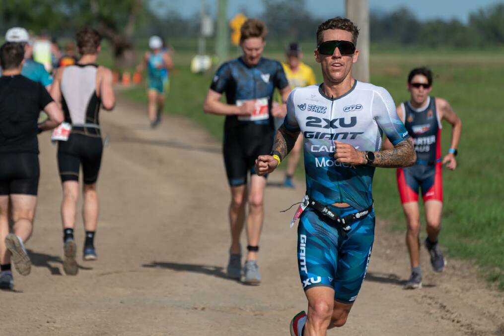 Tim Van Berkel, from the Gold Coast, won the men's 2021 Olympic Distance Event at the Maitland Triathlon. Picture supplied. 