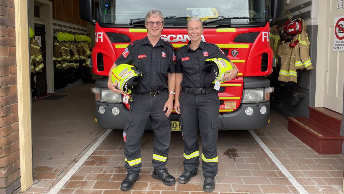 Cessnock Fire and Rescue Deputy Captain Greg McLoughney and Cessnock on-call firefighter Amy Roberts. Pictures by Laura Rumbel