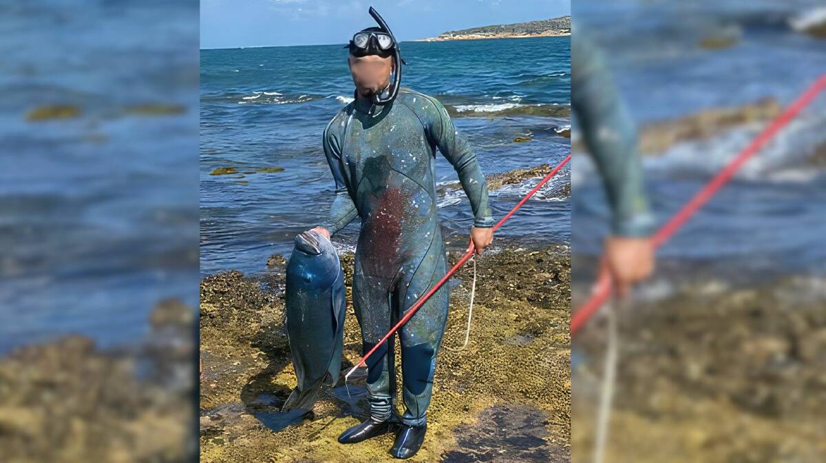 The alleged spearing in Cronulla. Picture from Facebook.