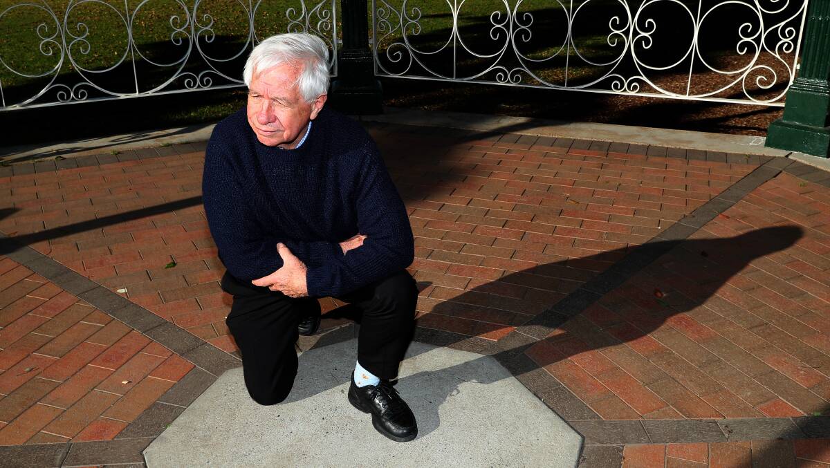 Maitland City Hall of Fame founder Brian Burke, names from the hall of fame will be engraved into the rotunda's floor. Picture by Peter Lorimer 