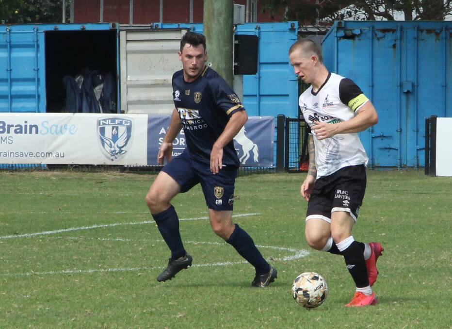 A commanding Maitland victory was capped off by a second half hat-trick to Magpies striker Braedyn Crowley. Picture by Ben Carr