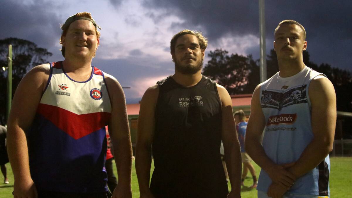 Maitland United players at Coronation Oval on Wednesday night as they prepare for the Koori Knockout at Tuggerah. Picture by Ben Carr