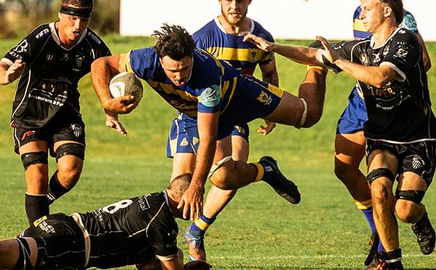 The Maitland Blacks in action against Southern Beaches in Hunter Premier Rugby on Saturday, May 13 at Marcellin Park. Picture by Maitland Blacks