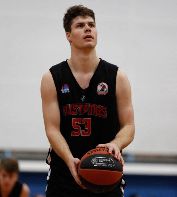 Mustangs youngster Will Mortimore impressed his coach in Maitland's match against the Centre of Excellence in Canberra on Sunday March 19. Picture by Basketball NSW