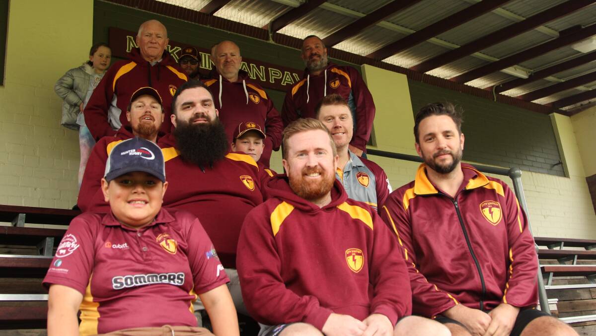 Members of the City United Cricket Club in the Mick Hinman Pavilion at Robins Oval on Tuesday, July 4. Picture by Ben Carr