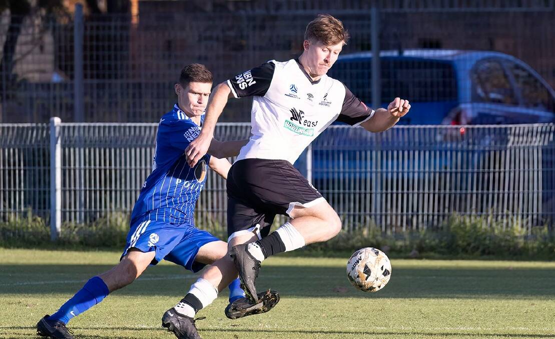 Magpies co-captain James Thompson in action against Newcastle Olympic on Sunday, May 7 at Darling Street Oval. Picture by Graham Sport and Nature Photography