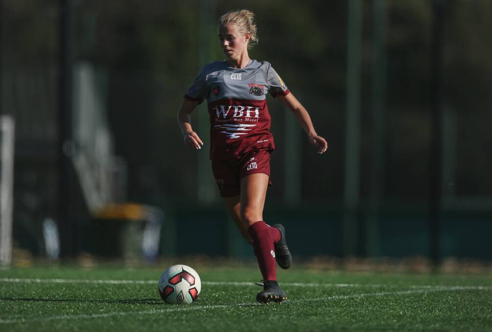 New Maitland recruit and ex Warners Bay midfielder Sophia Laurie opened the scoring against New Lambton. File photo