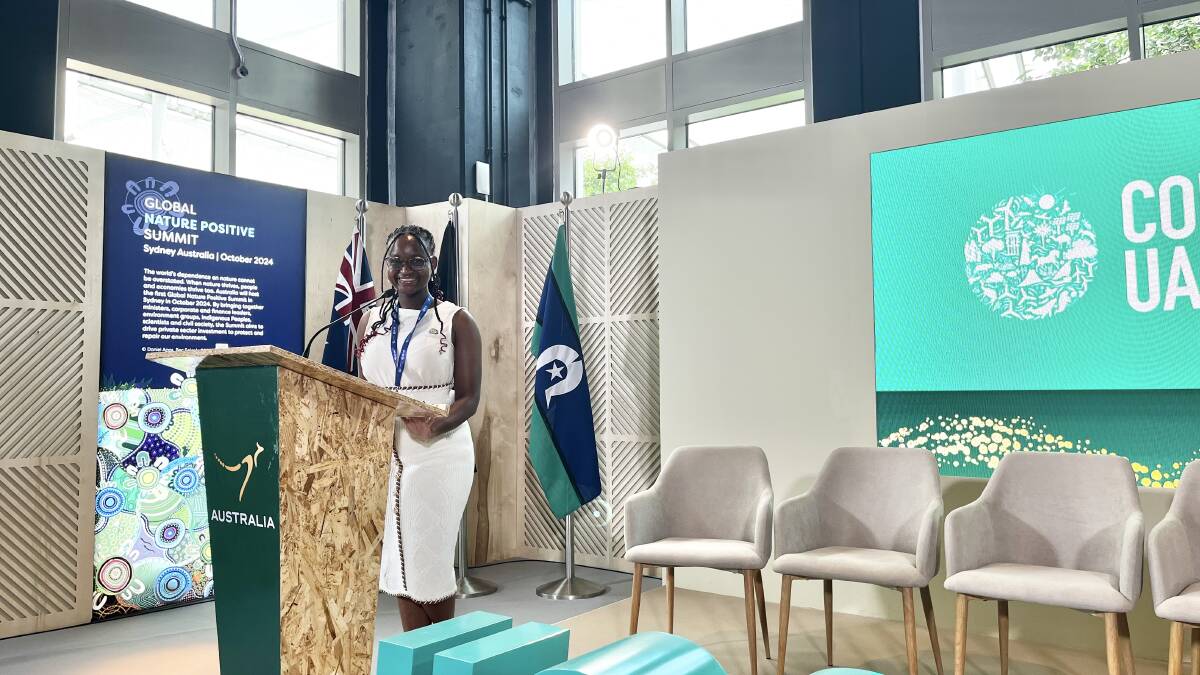 Ms Matangira spoke at the 2023 United Nations COP28 Climate Summit. Picture supplied 