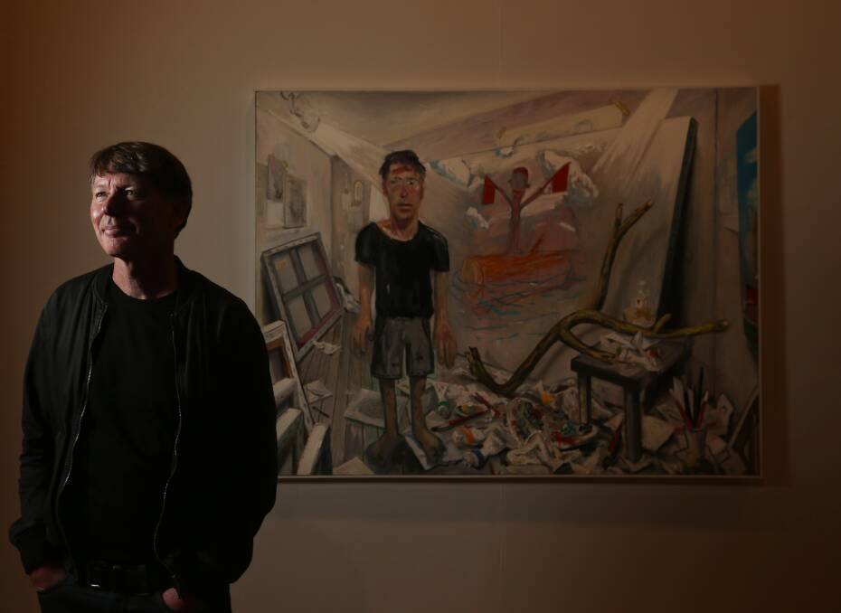 Michael Bell with his Kilgour Prize winning painting in 2020.