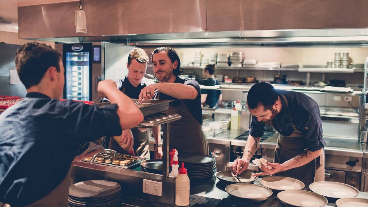Hard work makes a dream come true: Troy Rhoades-Brown in the kitchen at Muse Dining. Pictures: Nicole Butler