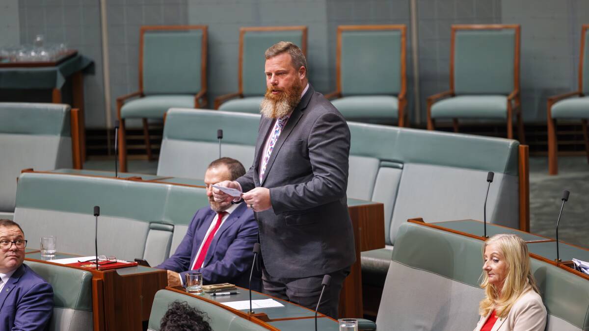 Repacholi on the job in Federal Parliament in May this year. Picture by Keegan Carroll