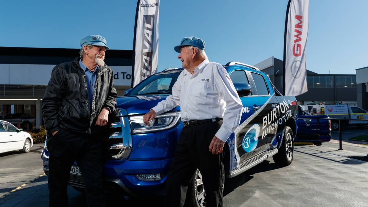 ALL ABOARD: Hunter Valley Steamfest Working Group chairperson Peter Garnham and Norm Burton of Burton Automotive are getting revved up for this year's event in September. Picture: Max Mason-Hubers
