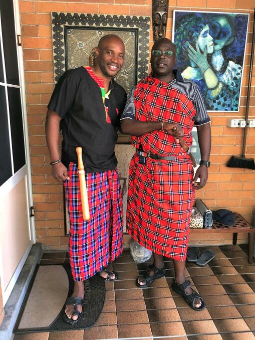 INTERNATIONAL: David Binale and John Obell will be demonstrating Kenyan traditions at this weekend's Riverlights Multicultural Festival. Picture: Meg Francis