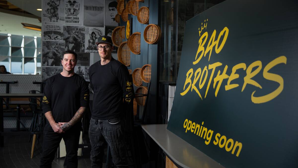 BAO AND DIM SUM: Bao Brothers owners David Griffin and Nathan Martin are excited for the opening of the eatery at Stockland Green Hills. Picture: Marina Neil