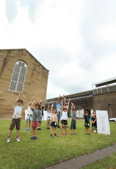 FUN: Maitland Gaol has programs running over the summer for children and adults including workshops on prisoners' exercise drills. Picture: Marina Neil